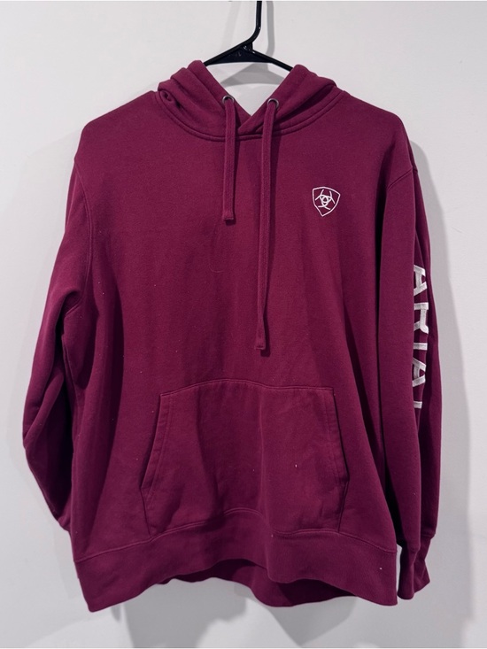 Ariat Tops - Ariat Women’s Burgundy Hoodie with Logo Sleeve XL